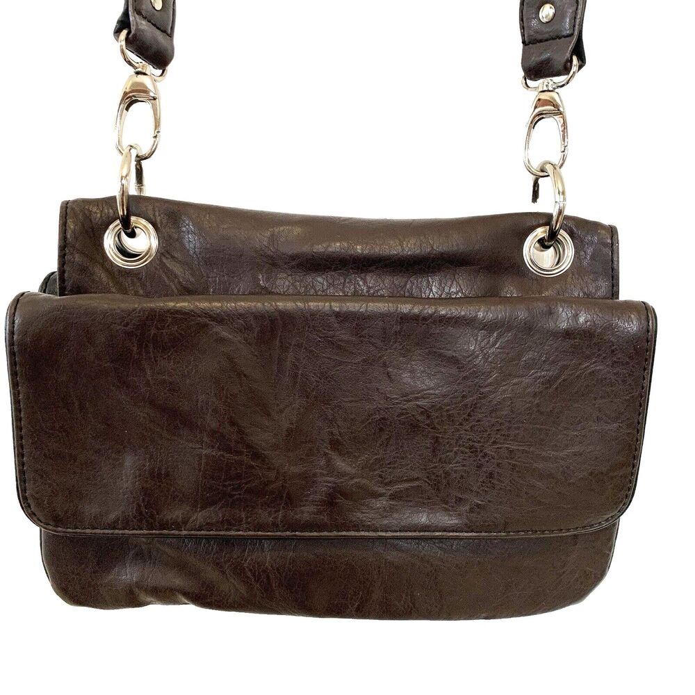 Avon Mark Convertible Shoulder Bag Flips Over to Brown or Black Adjustable Strap